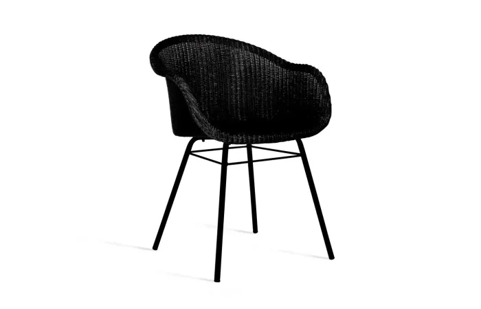 avril dining chair steel a base black
