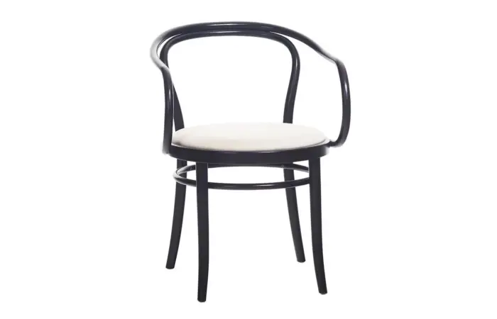 30 chair bent wood black upholstery 07