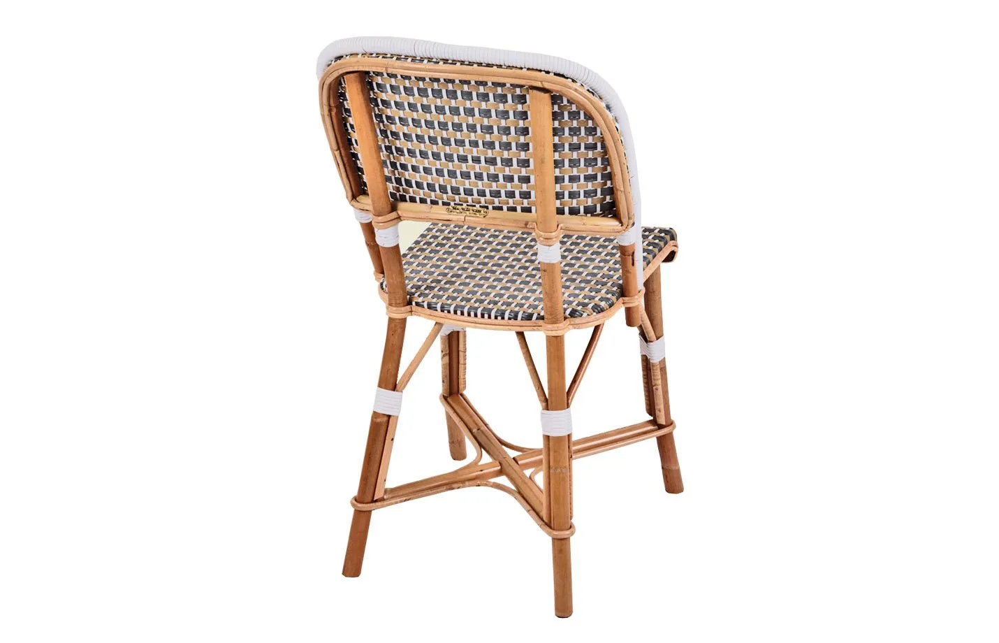 Chambord D grey beige white Rattan Side Chair 02