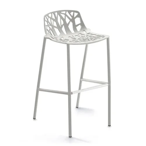 Forest Barstool Low Back White 01