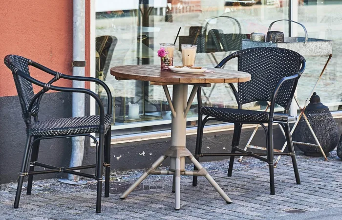 Valerie Alu Rattan Arm Chair Black LS1