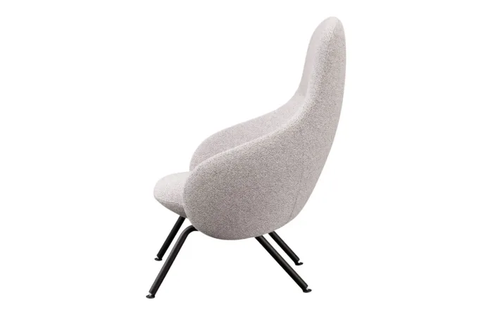 nebula lounge armchair - Black iron rebar legs 2