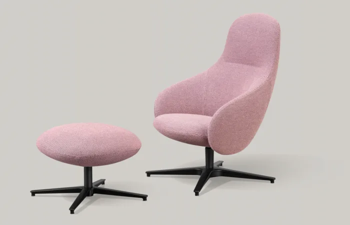 nebula lounge armchair - Legs with self-aligning column and Tilt device 1